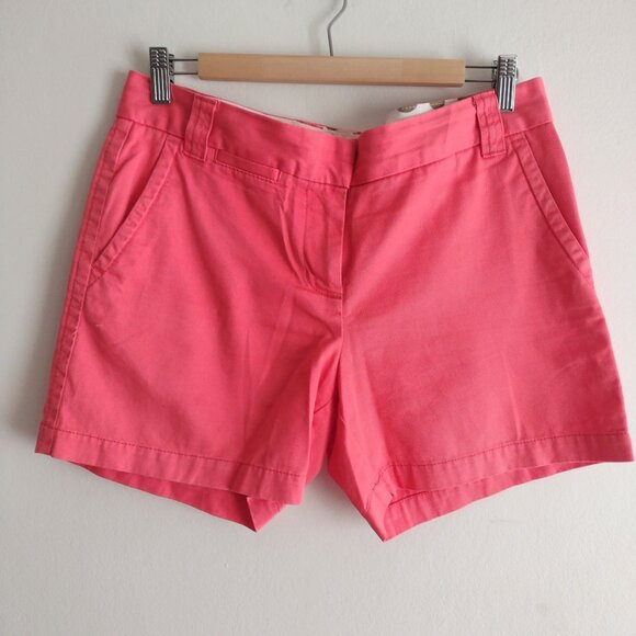 J. Crew Pants - J Crew Womens Coral Pink Chino Shorts 6 City Fit 5" Inseam